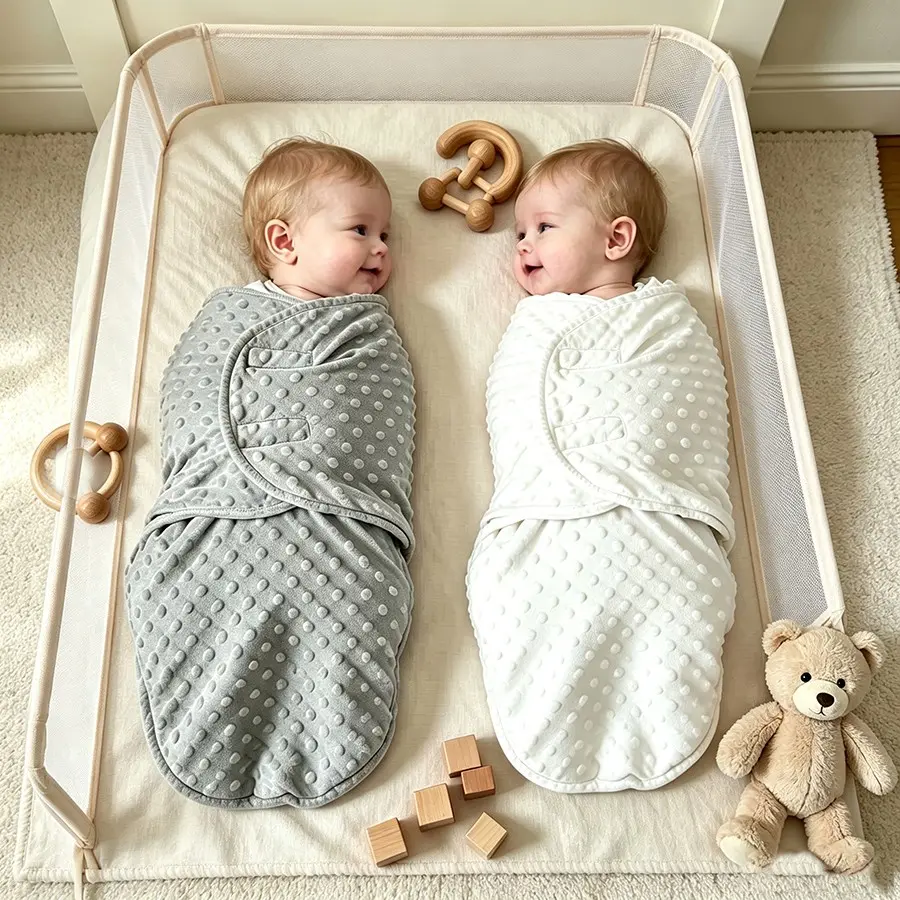 Baby Bean Bag Blanket, Newborn Anti-Jump Swaddle, Winter Plush Warm Infant Sleep Sack, Soft Comfortable Skin-Friendly, Perfect Baby Gift
