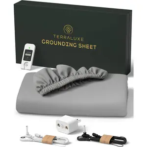 Grounding Sheets  XL, 12% Pure , Cool, Soft, Fitted Earthing Sheets with Deep Pockets, Includes Tester, Adapter, 2 Cords, Connected Bedding
