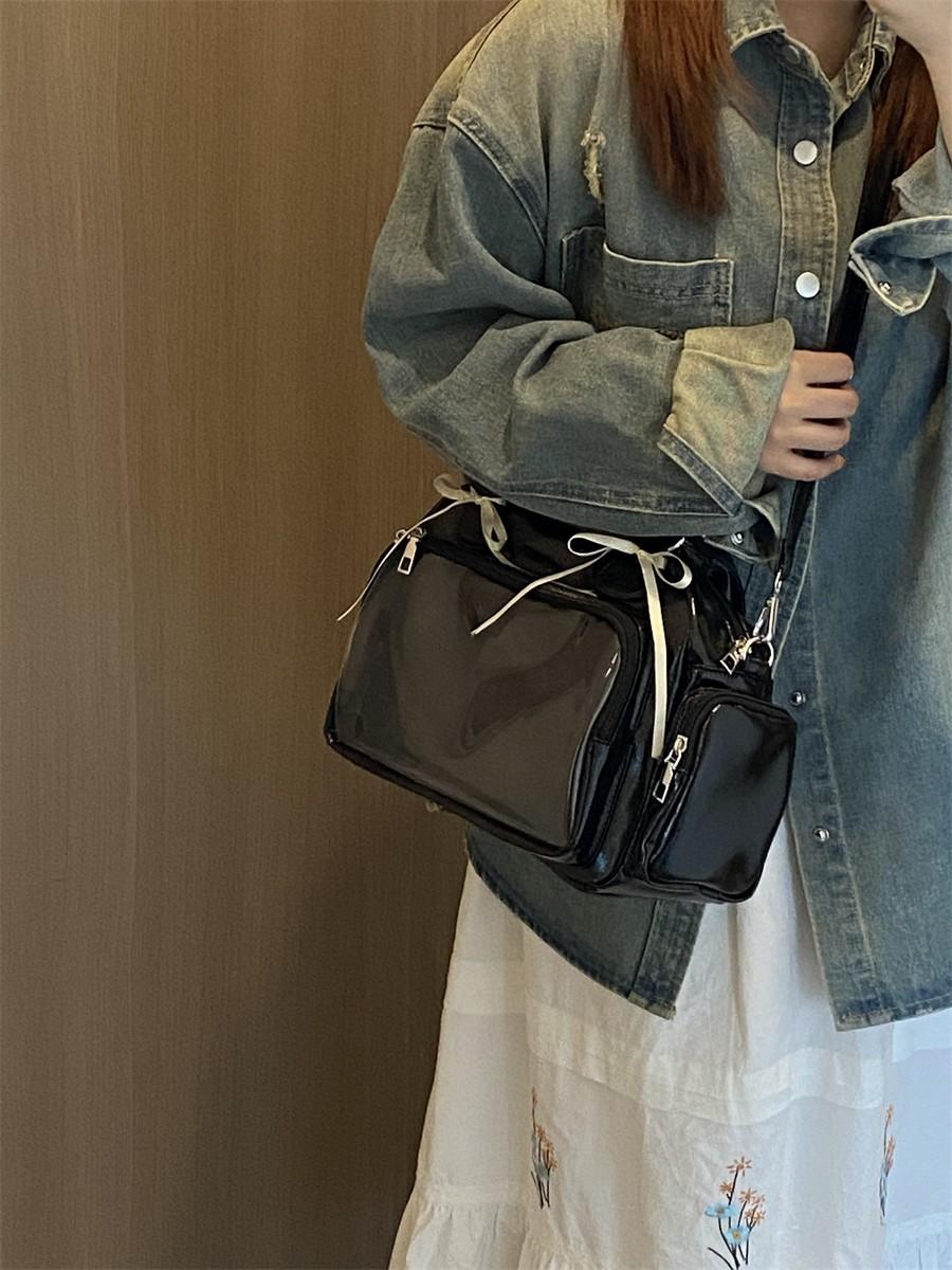 Anime Two-Dimension Japanese Uniform Bag Jk Shoulder Bag Large Capacity Crossbody Versatile Badge Display Bag Doll Itabag Purse