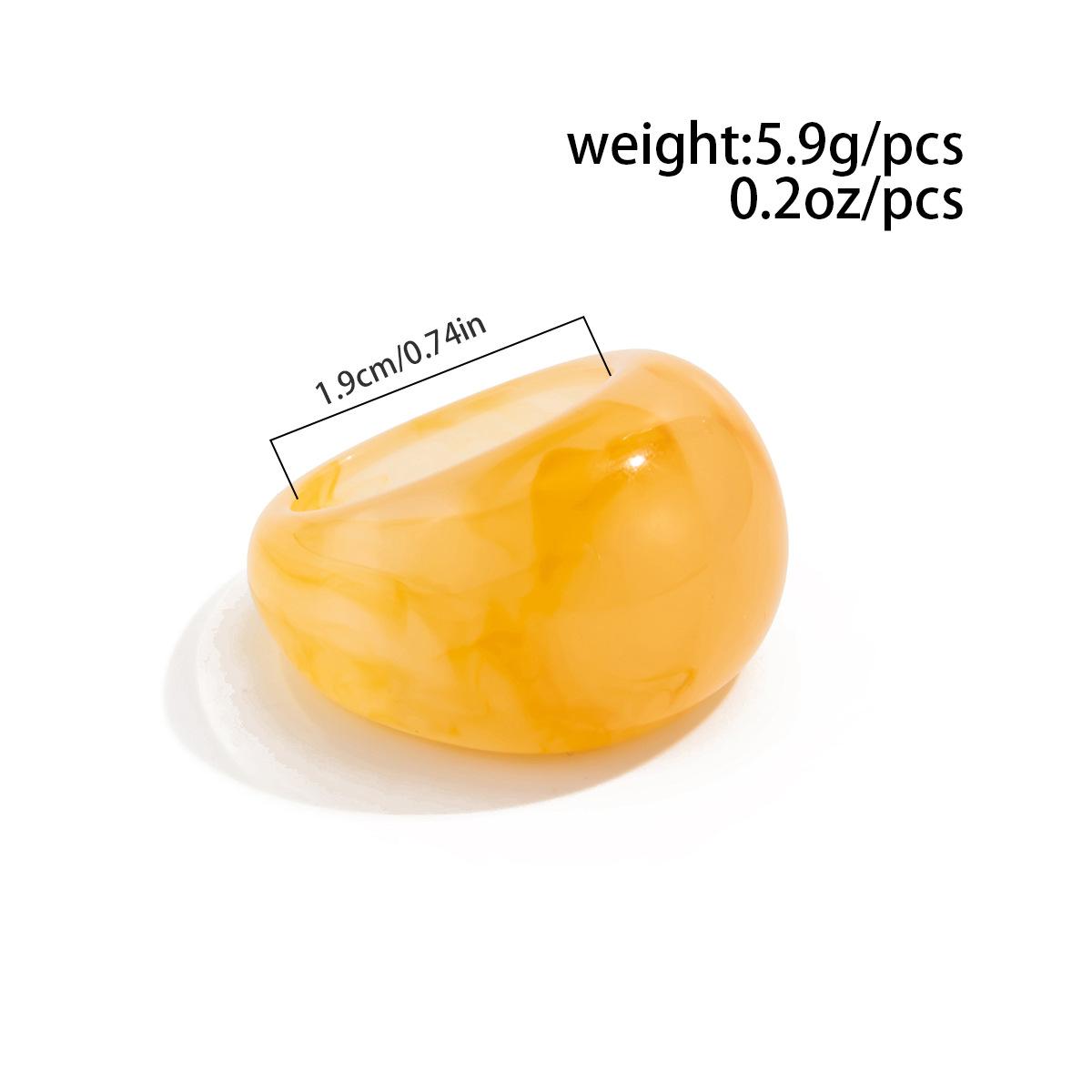 Transparent Colorful Resin Wide Curved Band Rings Retro INS Trendy Unique Niche Design Stackable Finger Rings Y2K Aesthetic Dainty Bold Fashion Jewelry Casual Stylish Accessories for Women Daily Party Street Vacation Outfit Layering Wear