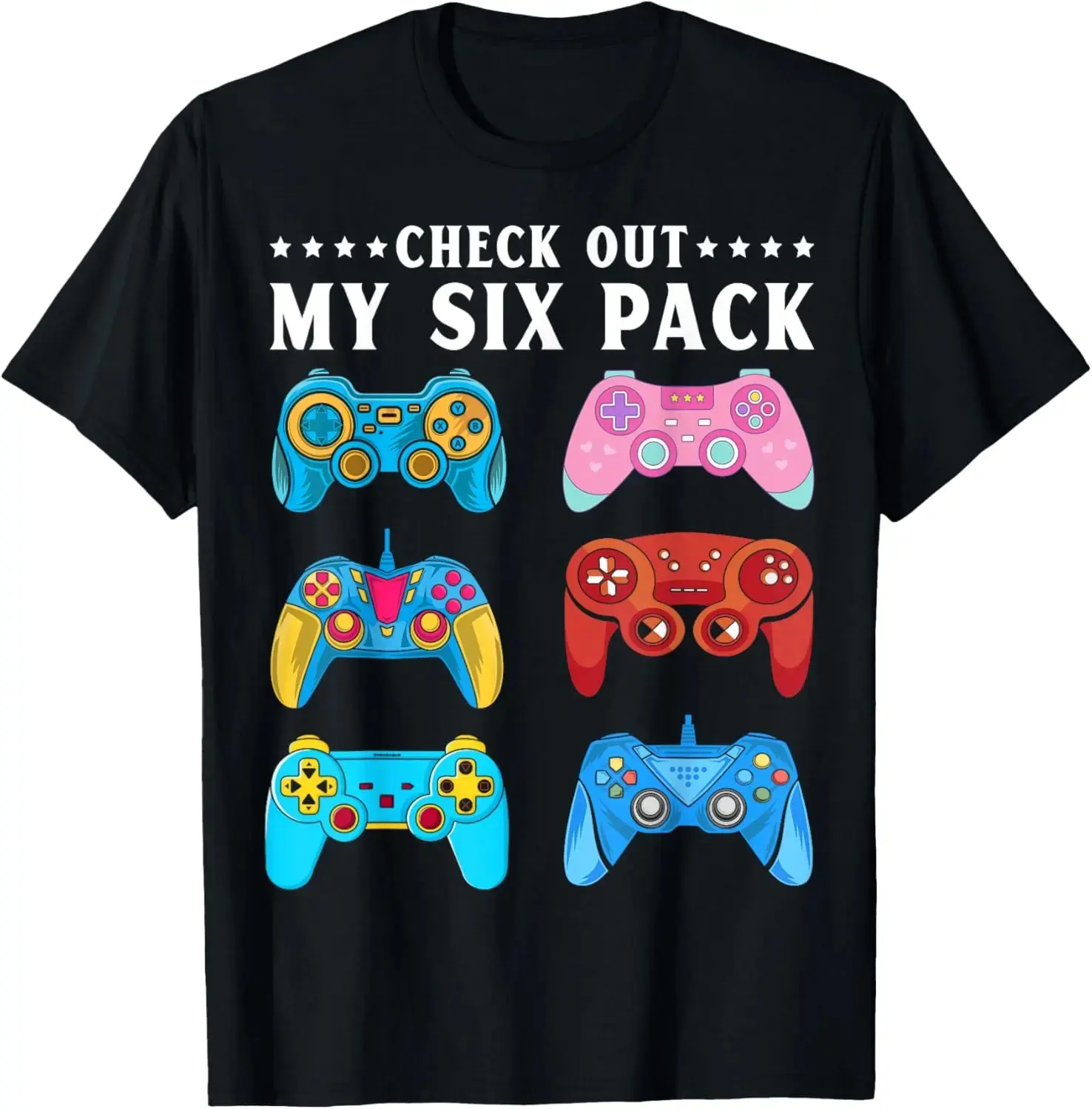 [100% Cotton] Funny Gamer Design For Men Boys Gaming Video Game Summer Casual Short Sleeve Cotton T-Shirt.