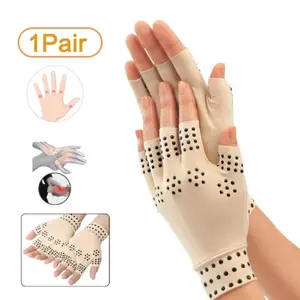 Magnetic Gloves for Arthritis Relief, Anti-Edema Compression for Rheumatoid Hand Pain, Health Support Gloves for Joint Comfort