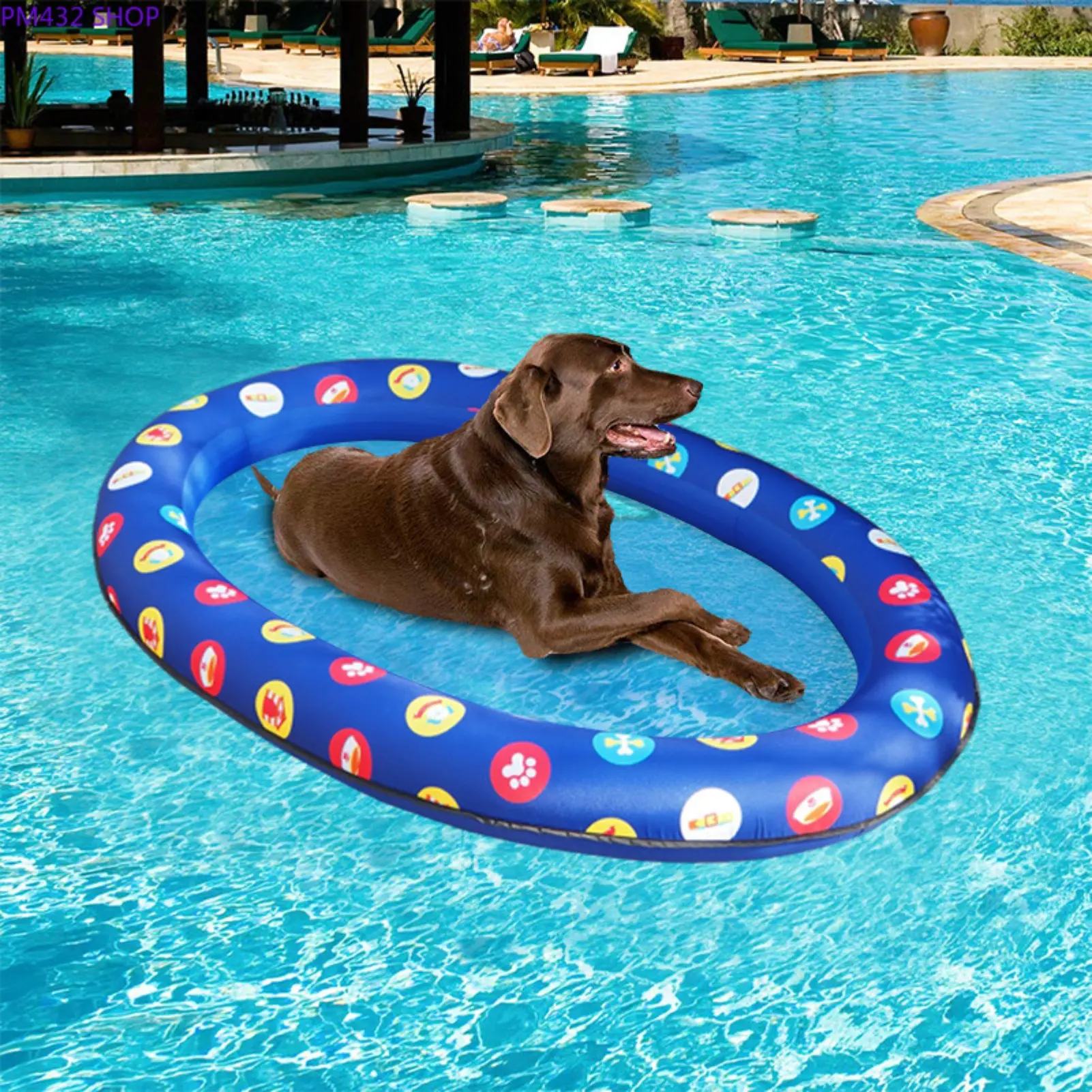Durable Inflatable Dog Pool Float - Pet Water Floating Lounge Mat, Summer Swimming Accessory for Lake Use, Multi-Style Pet Raft Bed