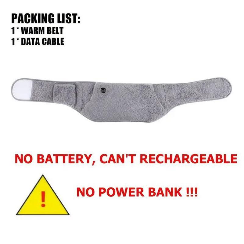 Heating Waist Belly Belt Stomach Heating Pad USB Powered, Hand Warmer 3 Temperature Settings, Ideal for Menstrual Period & Body Warmth
