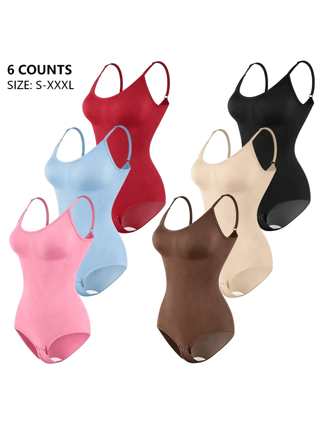 Women Shapewear Bodysuit｜Adjustable Strap Body Shaper｜Tummy Control Waist Slimming Bodysuit｜Butt Lifting Shapewear｜Push Up Support Seamless Bodysuit｜High Waist Shaping Underwear｜Daily Wear, Party, Dress & Date Night Essential