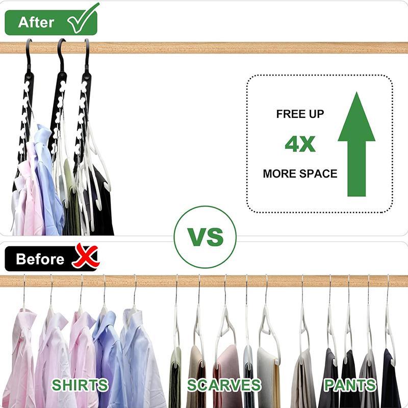 5/10/20Pcs Rotatable Clothes Hanger, Foldable Clothes Hanger With Hook, Space Saving Hanging Clothes Hanger For Dormitory, Home Organizer, Summer for Gift