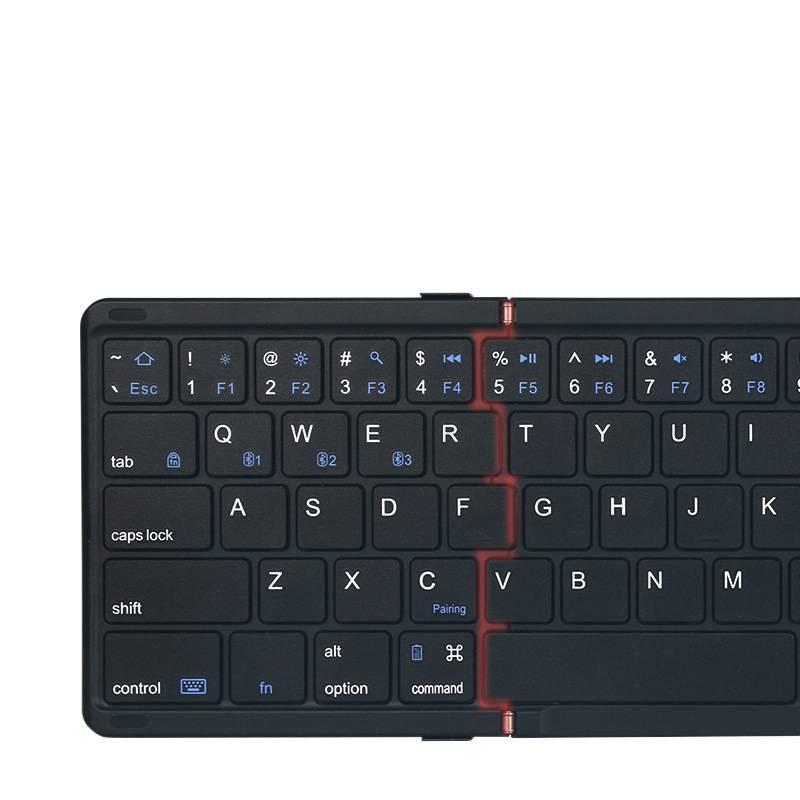 Wireless Mini Foldable Bluetooth Keyboard with Touchpad for Business Office, Ultra-thin Portable Keyboard