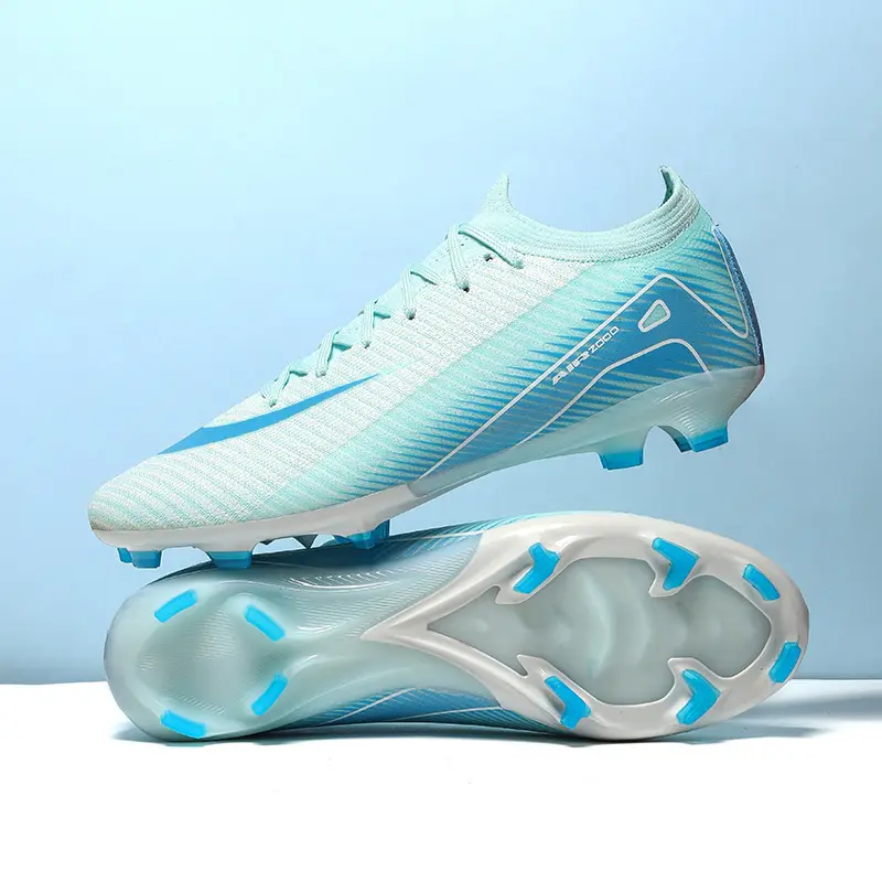 Wholesale long spike flyknit low-top shoes, turf soccer cleats for men, women, and youth training