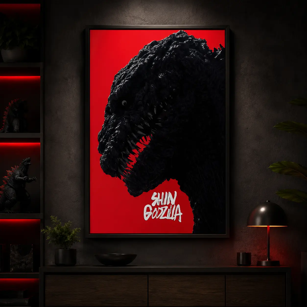 Shin Godzilla Poster & Art Bring Iconic Monster Power to Your Walls! Ideal & room living bedroom, Canvas Wall Art Print, Japanese Monster Movie Decor for Dorm Office Gaming Room Man Cave, Gift for Kaiju Fans