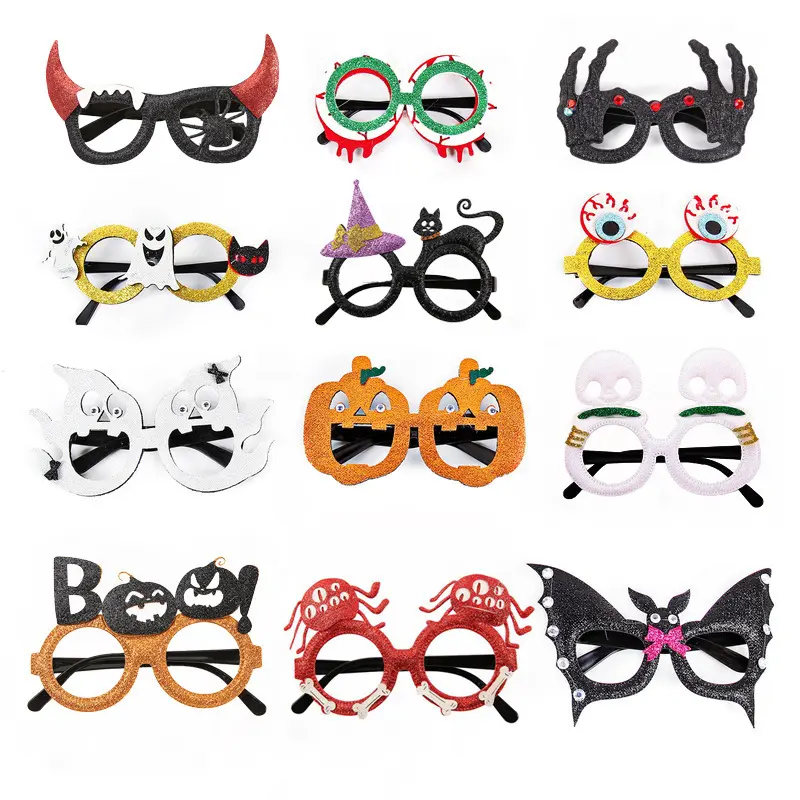 Halloween party glasses for children and adults, ghost festival decoration, photo props, funny eyeglass frames