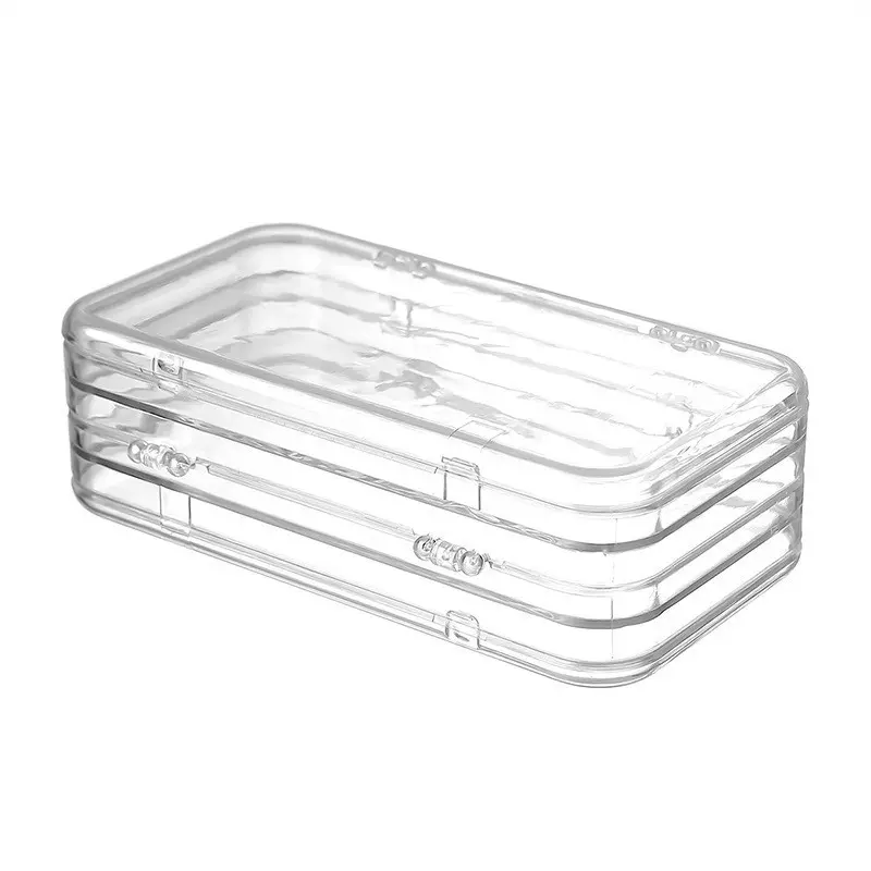 Tri-Fold Clear Dust-Proof Press On Nail Storage Box, Multi-Purpose Transparent Jewelry Organizer Case for Display & Arranging False Nails, Ideal for Nail Salon & DIY Nail Art