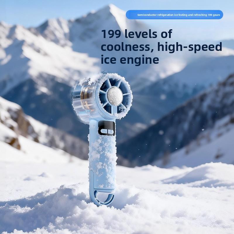 New USB Handheld Fan, Semiconductor Cooling Fan, Five-Speed High-Speed Turbo Fan