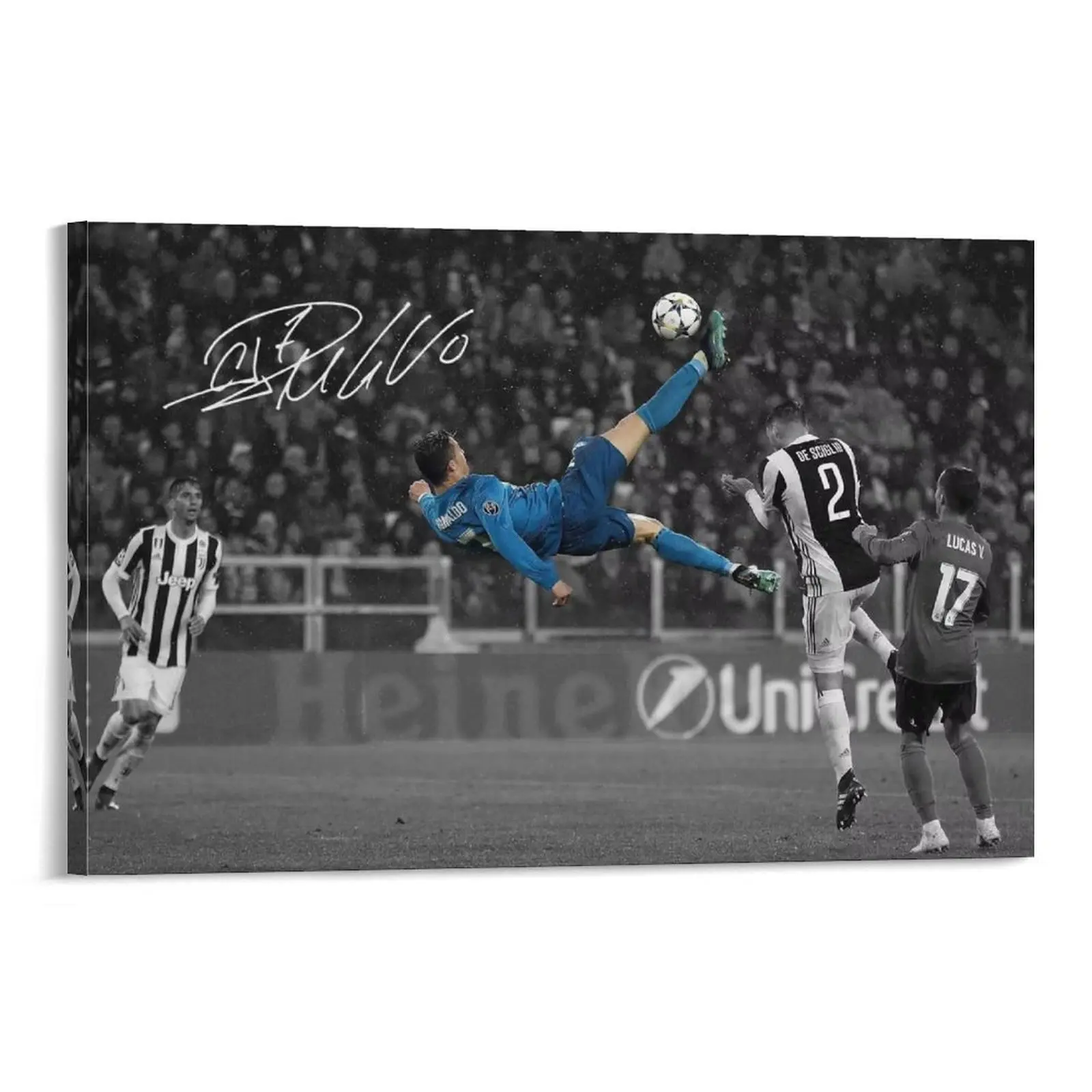 Goal Ronaldo Poster Canvas Soccer Star for Boys Bedroom Walls Wall Poster Motivational Canvas Wall Art for room aesthetic