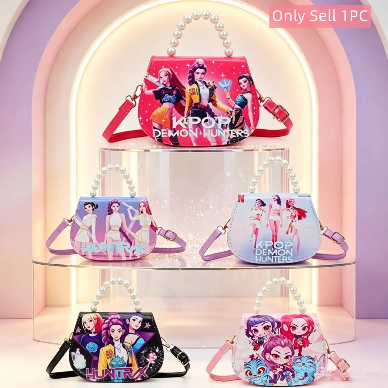 2026 New children's DIY fashion witch series pattern, makeup bag storage bag, DIY Handmade Leather Cute Girl Small Crossbody-Shoulder Bag, djustable Strap,  cartoon cute girl crossbody bag, children's shoulder bag For Travel, Holiday Gift