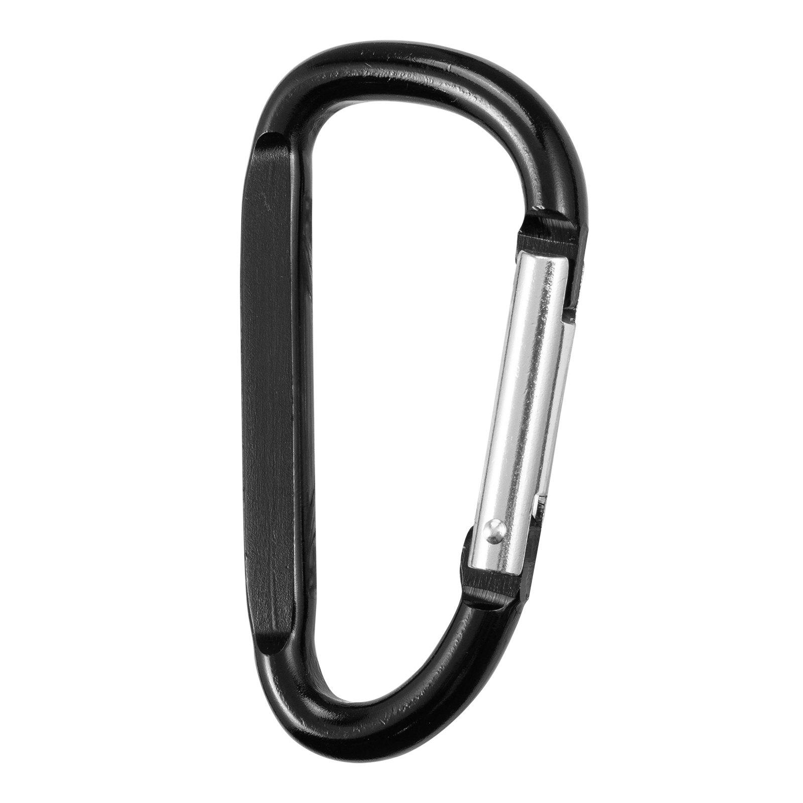 VEVOR 10 PCS Black Carabiner, Caribeaner Clip, Spring Snap Hook for Keychain Clip, 3.07" Aluminum Alloy D Ring Shape Carabeaner with 20 PCS Keyring, Multipurpose for Camping, Hiking, Backpacking VEVOR 10 PCS Black Carabiner, Caribeaner Clip, Spring Snap Hook for Keychain Clip, 3.07" Aluminum Alloy D Ring Shape Carabeaner with 20 PCS Keyring, Multipurpose for Camping, Hiking, Backpacking