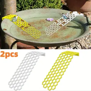 Float Bee Ladder Set, Floating Feature, Garden & Bird Bath Bees Cup, Colorful Insect Waterer, Honeybee Drinking Station, Butterfly Feeder, Bird Feeding Station, Bird Feeding Tool, Bird Supplies, 2 Pieces