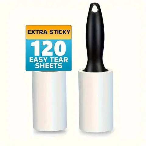 Lint roller suitable for removing pet hair, sticky, sofa, clothing furniture and carpet. Dog hair remover, cat hair, fluff.