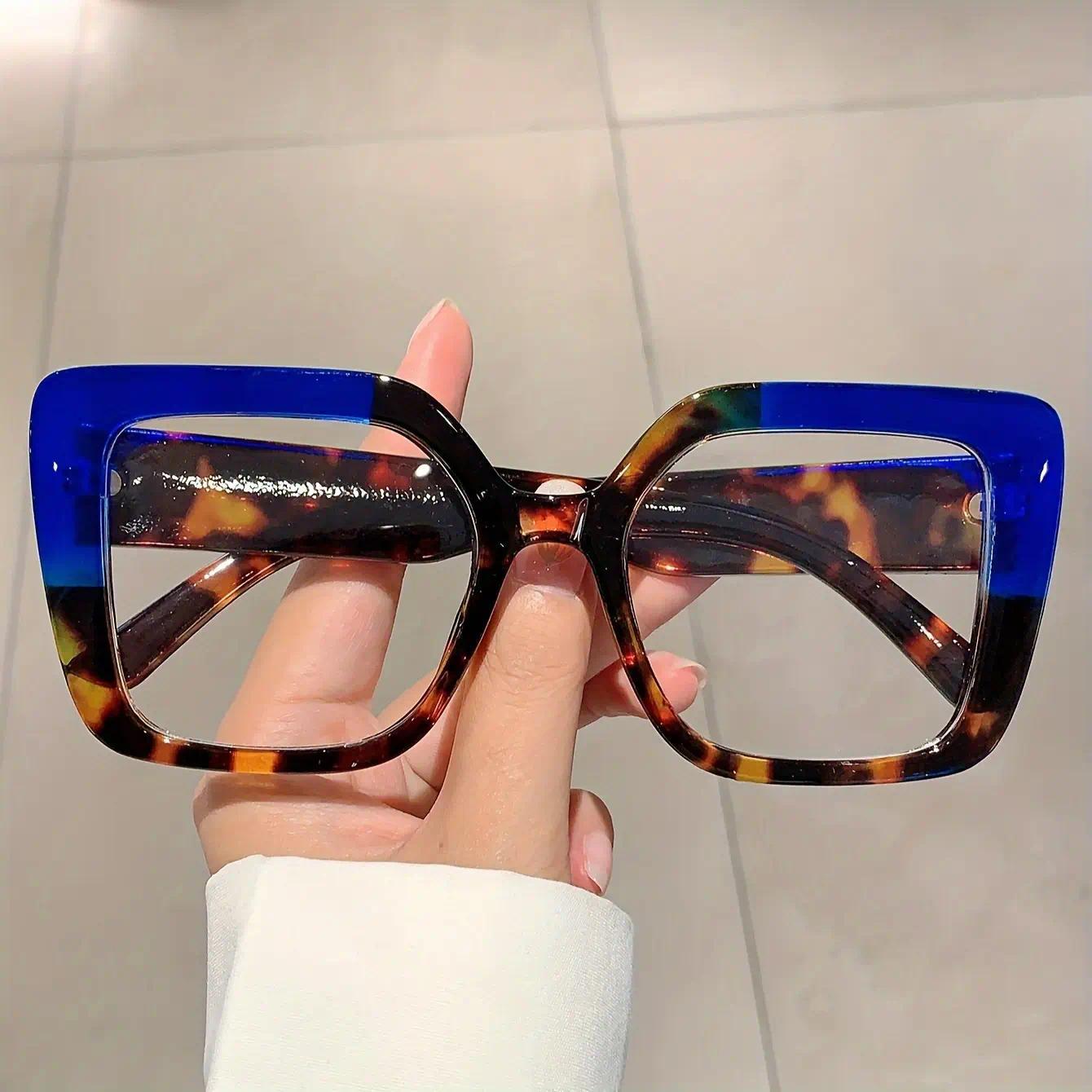 Women’s Square Full Rim Non-Prescription Glasses Elegant Minimalist Fashion Eyewear Durable Frame with Sturdy Metal Hinges Classic Versatile Eyeglasses Perfect for Daily Wear Office Work Formal Events Business Casual & Modern Simple Style Looks