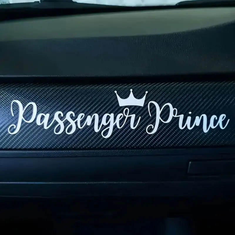 Cute Crown Princess Text Stickers, Car Exterior Stickers, Automobile Decals, Laptop Stickers, Beautiful and Adorable Decals, Perfect for Personalization