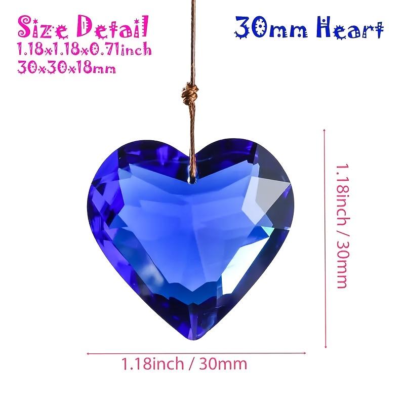 Crystal Heart Ornaments,2-Pack 30mm Crystal Heart Ornaments, 2-Pack Valentine'S Day Birthday Christmas Gift, Gifts for Mother's Day,2-Pack Crystal Light Catchers