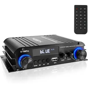2.1  Stereo Audio Amplifier, 300Wx2+360W  Audio Stereo Receiver  5.0 with USB/AUX, Remote, Bass Treble & Sub Control, for /Passive Subwoofer & Speaker