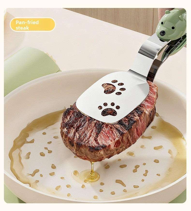 Stainless Steel Bear Pancake Griddle Clip Multifunctional Kitchen Tool for Frying Eggs, Fish, and Steaks