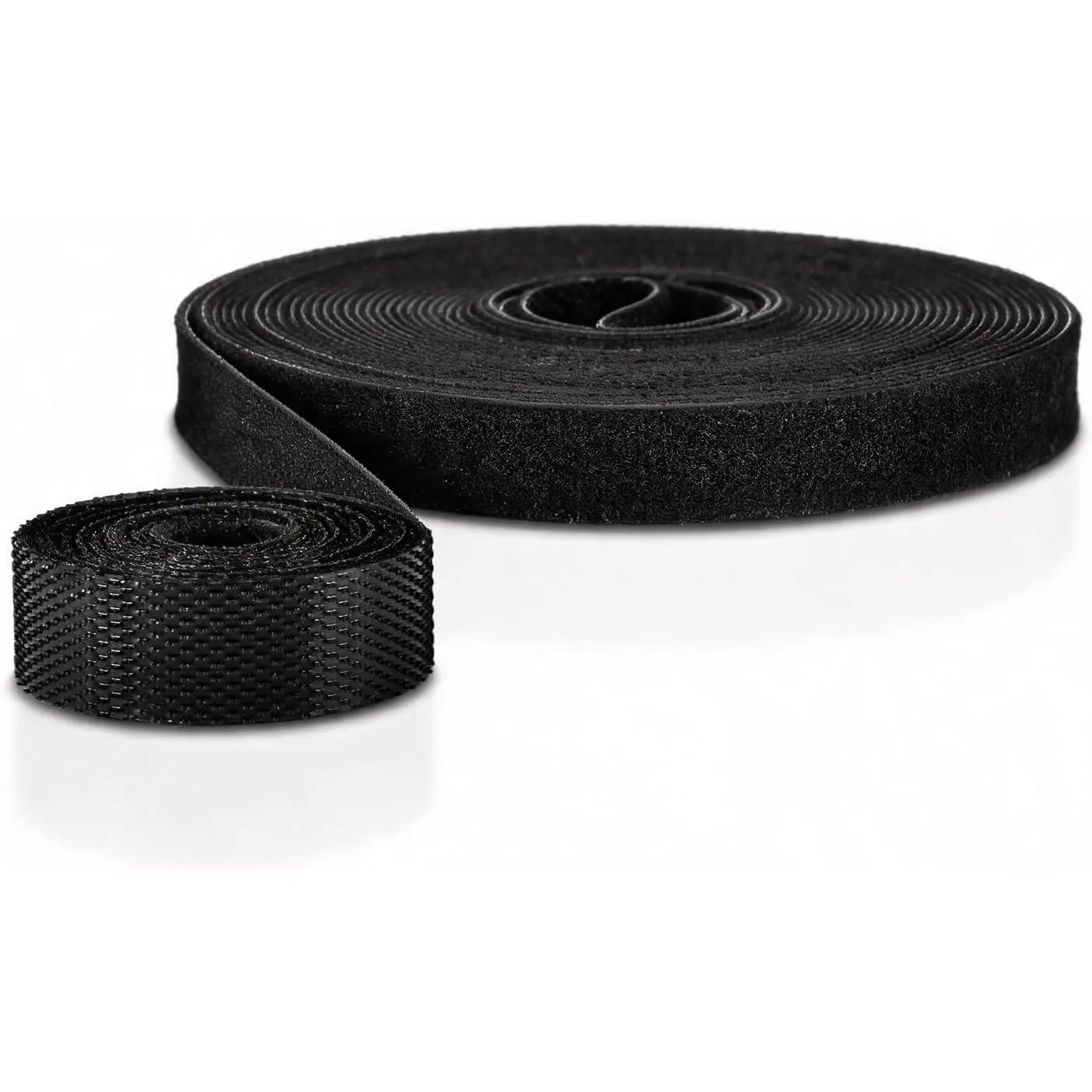 Hook and Loop Tape, Nylon Double Sided  Hook & Loop  Straps Roll for  & Office Bundling Fastening Storage and Collected Management  Tie Magic Tapes (3/8" x 16.5Ft Black)