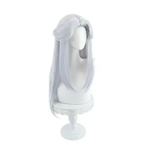 Game LOL Spirit Blossom Alune Cosplay Wig Long Silvery White  Women Cosplay Wigs Heat Resistant Synthetic Hair Wigs