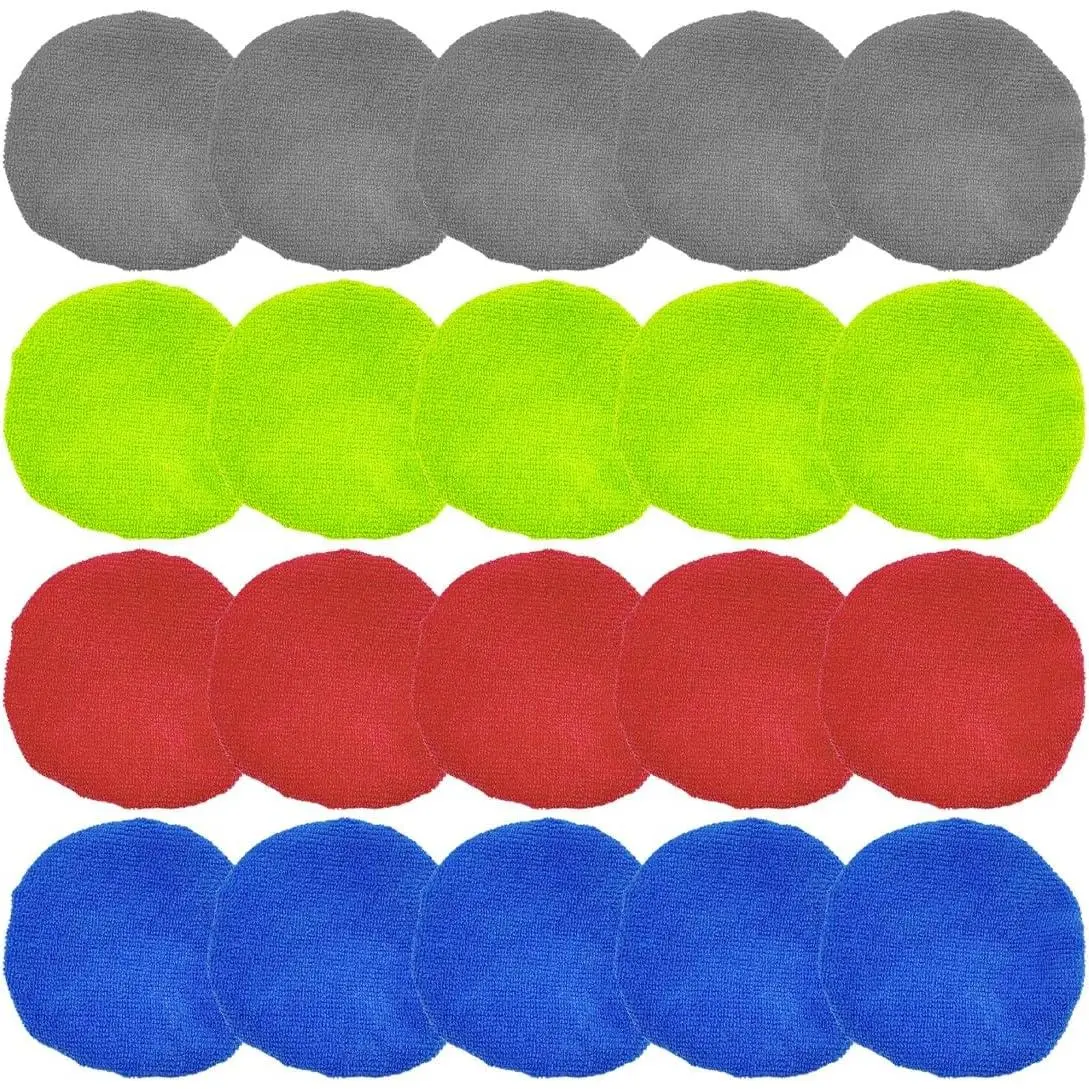 20 count Microfiber Cloths for  Windshield Cleaning Tool, Replaced Glass Cleaning Clothes, Interior Auto Window Cleaner Washing Bonnets, Washable &  Microfiber Pads Cover Kit (Triangular)