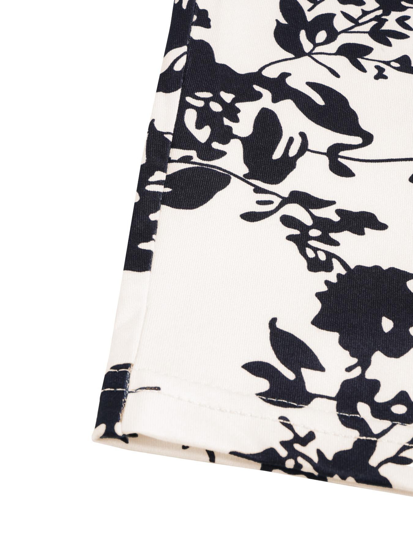 Aliling Women's Elegant Fall Floral Print Dress, One Shoulder Long Sleeve Bubble Sleeves High Waist Bodycon Ruched Midi Dress