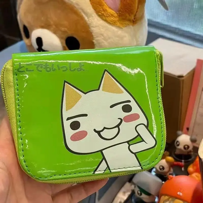Kawaii Toro Cat Classic Coin Purse Inoue Toro Card Bag Short Wallet Storage Bag Anime Peripheral Id Set Storage Bag Girl Wallet