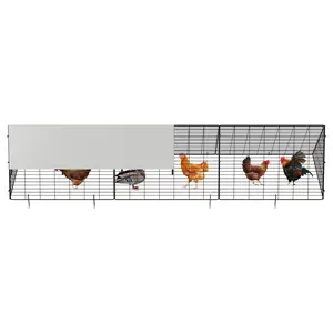 Large Metal Chicken Tunnel for Outdoor Use – Weatherproof & UV-Resistant Cover – Secure, Portable Poultry Run Cage for Hens, Ducks, Rabbits, Birds – Ideal for Yard & Backyard – Durable Construction