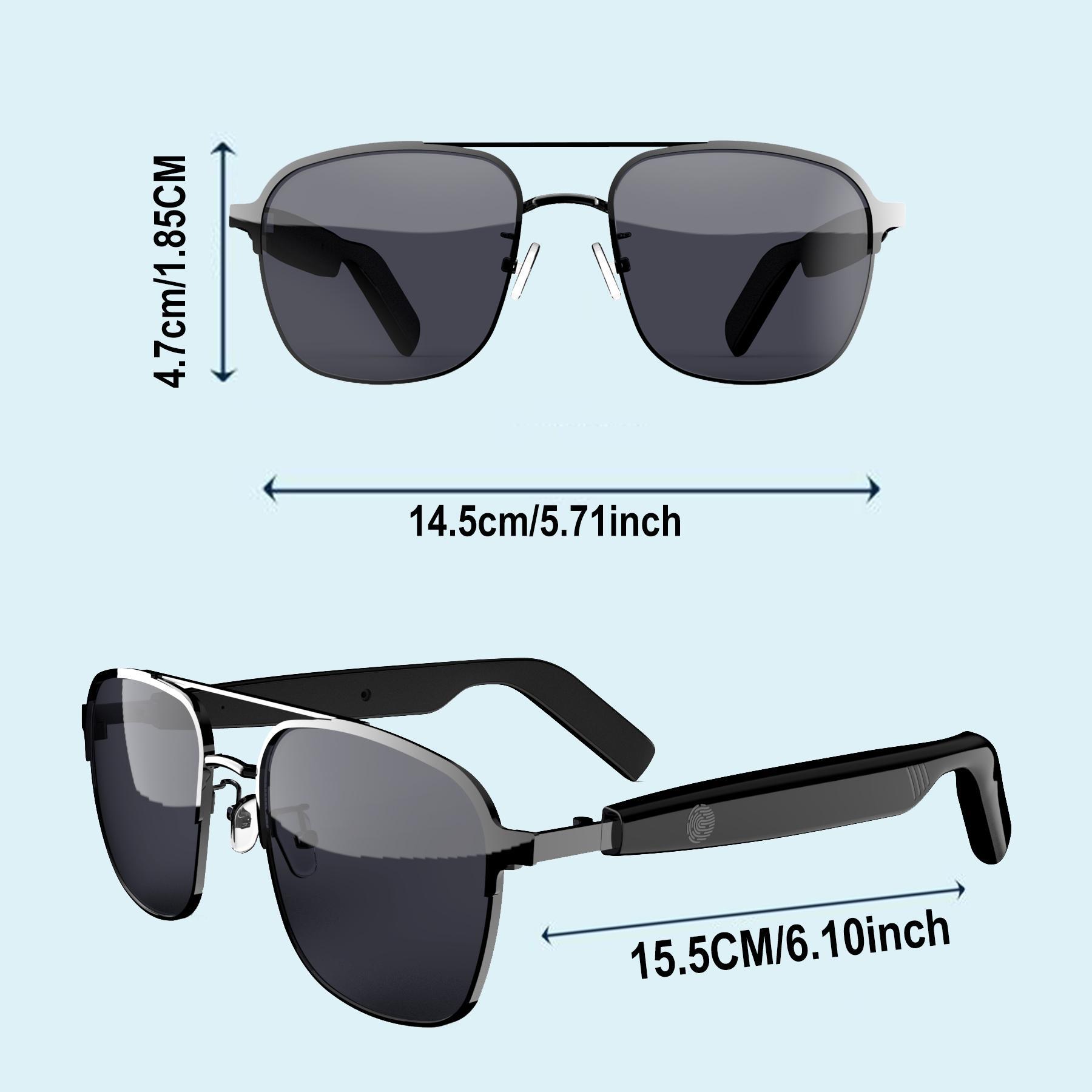 Multifunctional Smart Glasses, Touch Control Smart Sunglasses, Wireless Sunglasses, Bluetooth-compatible Smart Glasses for Men & Women, Wearable, Smart Audio Glasses, Smart Eyewear