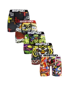 Men's Comfortable Breathable Digital Print Boxers Briefs, Soft Skin-Friendly Fabric, Ideal for Sports and Casual Wear, Men's Underwear Boxershort