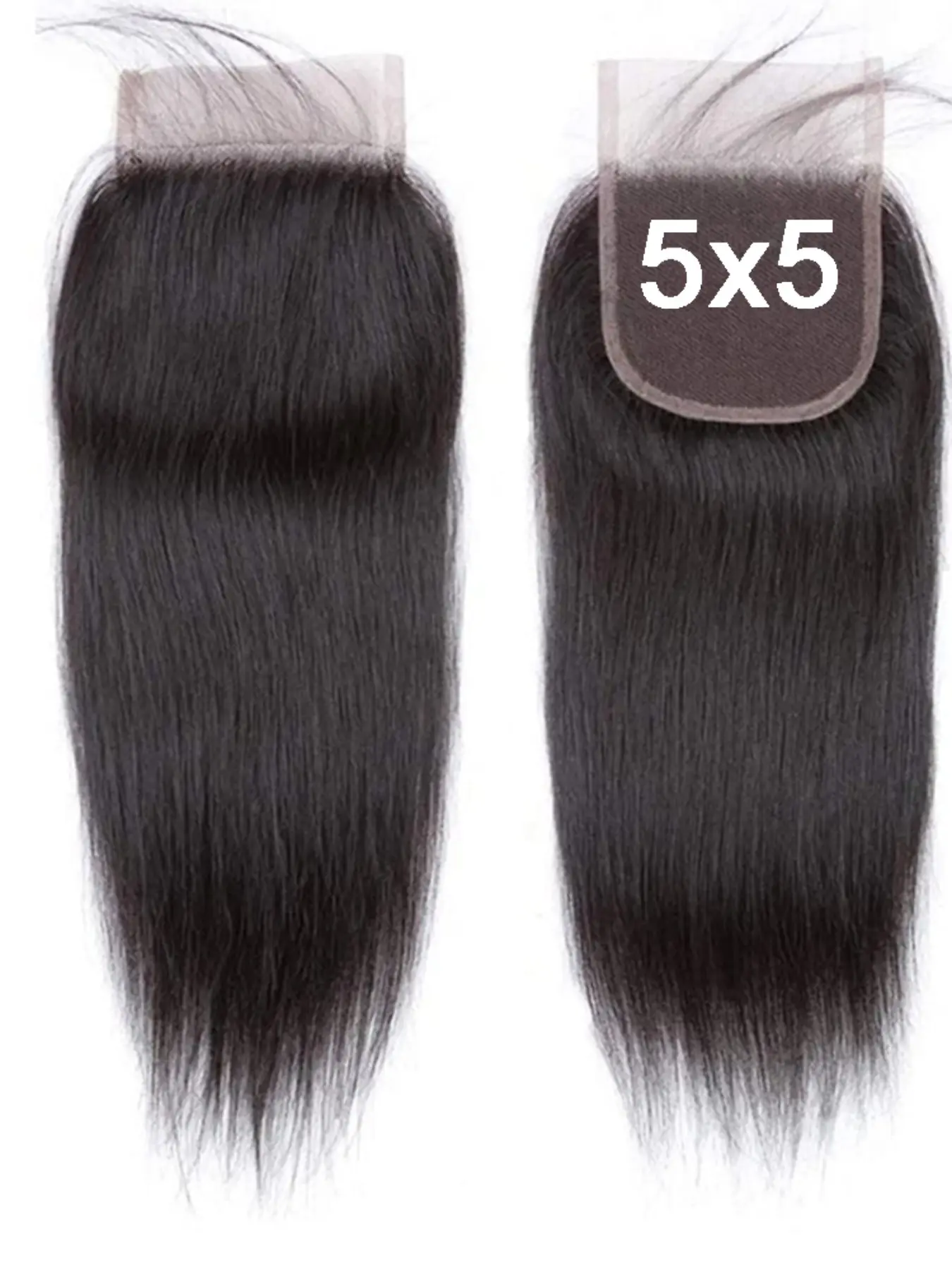 Straight 5x5 Swiss Lace Closure Human Hair 12A Brazilian Remy Virgin Hair 5x5 Transparent Swiss Lace Closure 10-26 Inch For Women