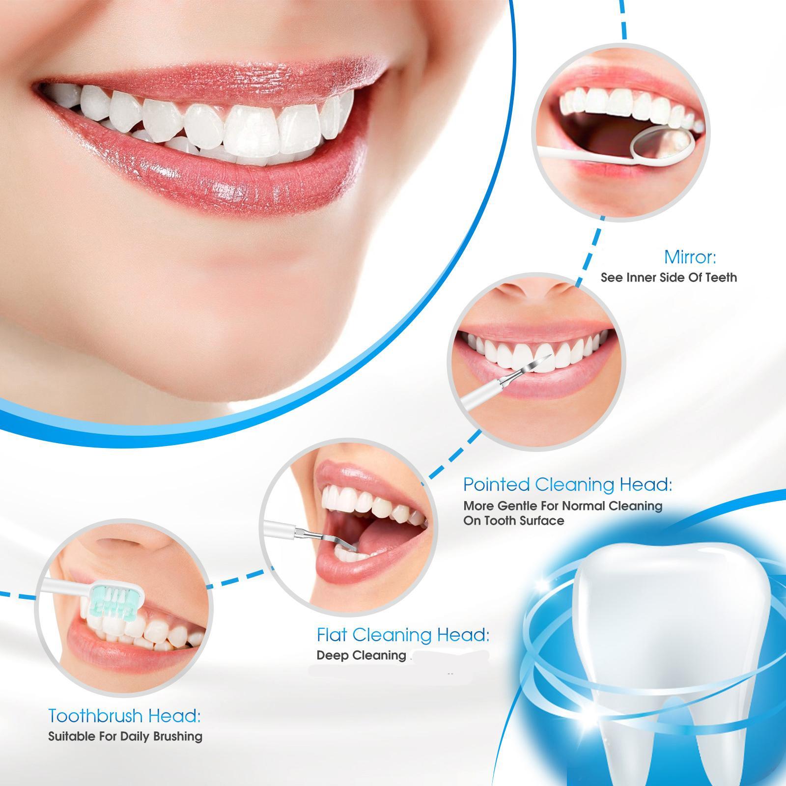Electric Toothbrush Set, 1 Set 5 Modes Rechargeable Deep Cleansing Toothbrush with Replacement Brush Heads, Oral Care Product for Adults