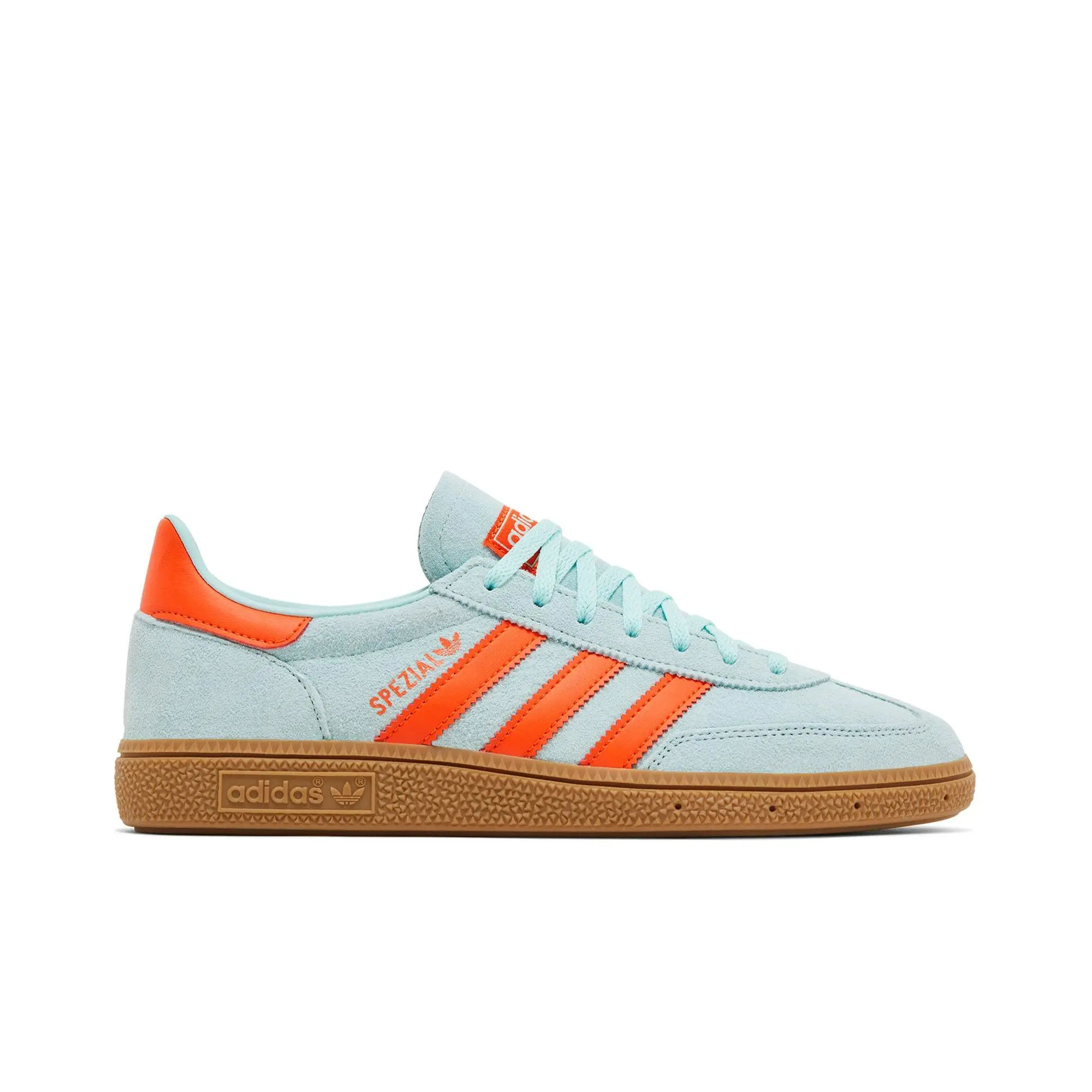 adidas Womens Handball Spezial 'Semi Flash Aqua Impact Orange' (women's sizes) Semi Flash Aqua/Impact Orange/Gum sneakers IH5374