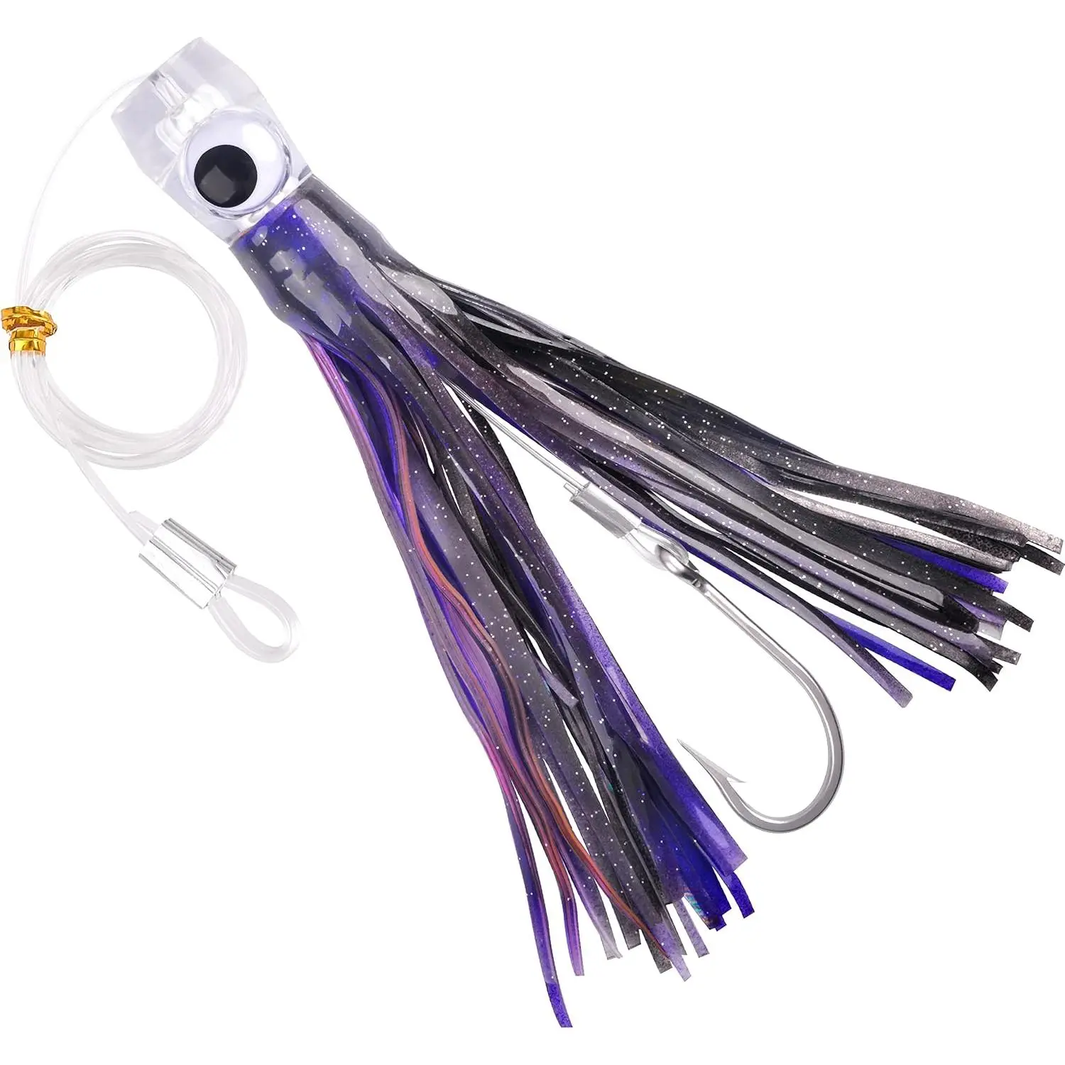 Trolling Lures Saltwater for Tuna Mahi Marlin Wahoo Dolphin  Offshore Trolling Baits with Squid Skirt Big  Fishing Lures Deep Sea Squid Skirts  6/9 inch