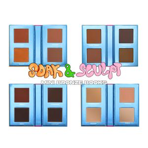 soak & sculpt mini bronze books powder bronzer palette- made by mitchell, highly pigmented