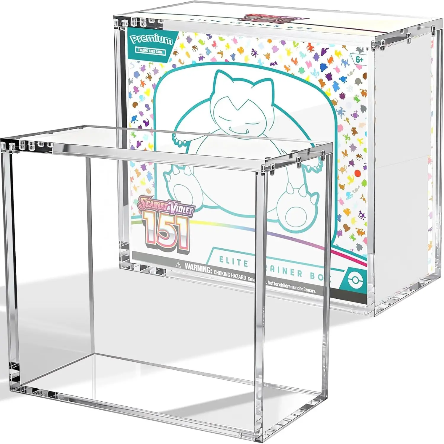 Stackable Acrylic Display Case, Compatible with Etb High-Quality Rectangular Storage Box, Magnetic Closure Design, Transparent Durable Organizer, Clear Acrylic Storage
