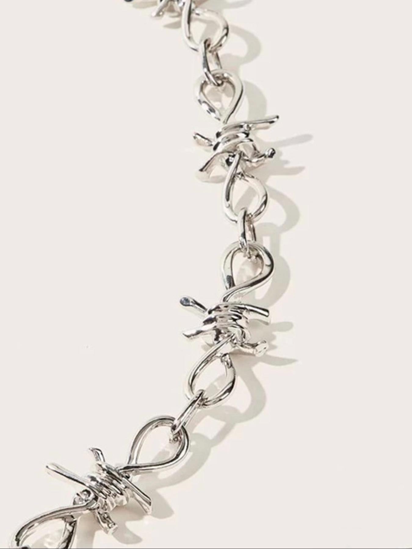 Punk Style Minimalist Thorn Metal Belt Chain for Women & Men, Hip Hop Waist Belt Chain for Jeans, Trouser, Shorts, Fashion Accessories for Party, Daily Clothing Decor