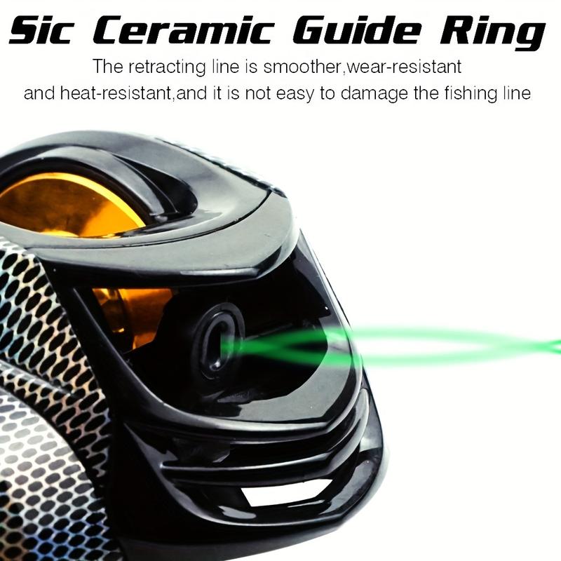 [W] Ultra Lightweight Bait Reel 22 Pounds Max Resistance Saltwater & Freshwater Rotating Fishing Reel with 18+1BB Ball Bearings Magnetic Braking System Ergonomic Handle Smooth Resistance