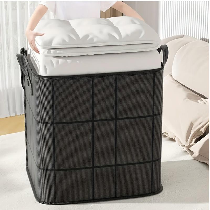 2pcs Large Capacity Foldable Storage Bags for Clothes and Quilts - Durable, Dustproof, and Aesthetic Organizer Solution, Perfect for Home or Dorm Use, Moving, and Seasonal Storage, Moving Bag|Decorative Storage|Durable Organizer, Clothes Or