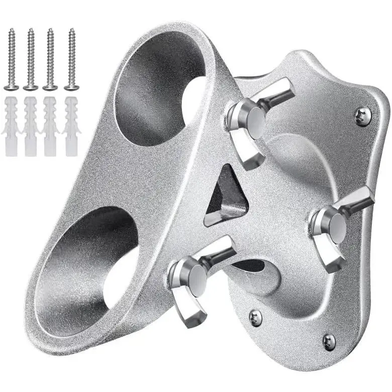 Flag Pole Holder for Outside House Heavy Duty Flag Pole Mounting Bracket | 1''  2 Position  Flagpole Holder for Heavy Winds Wall Mount with Hardware (1, )