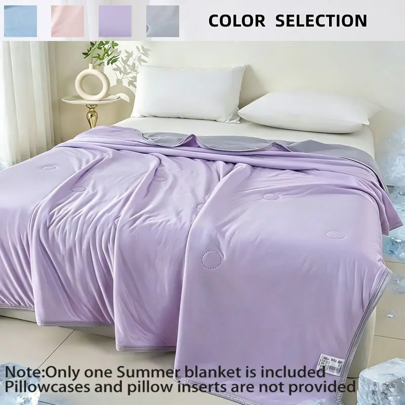 Multifunctional Soft Cool Breathable Summer Quilt, High Elastic Lock Edge, Cool Fabric for Hot-Weather Lovers, Multiple Colors and Sizes