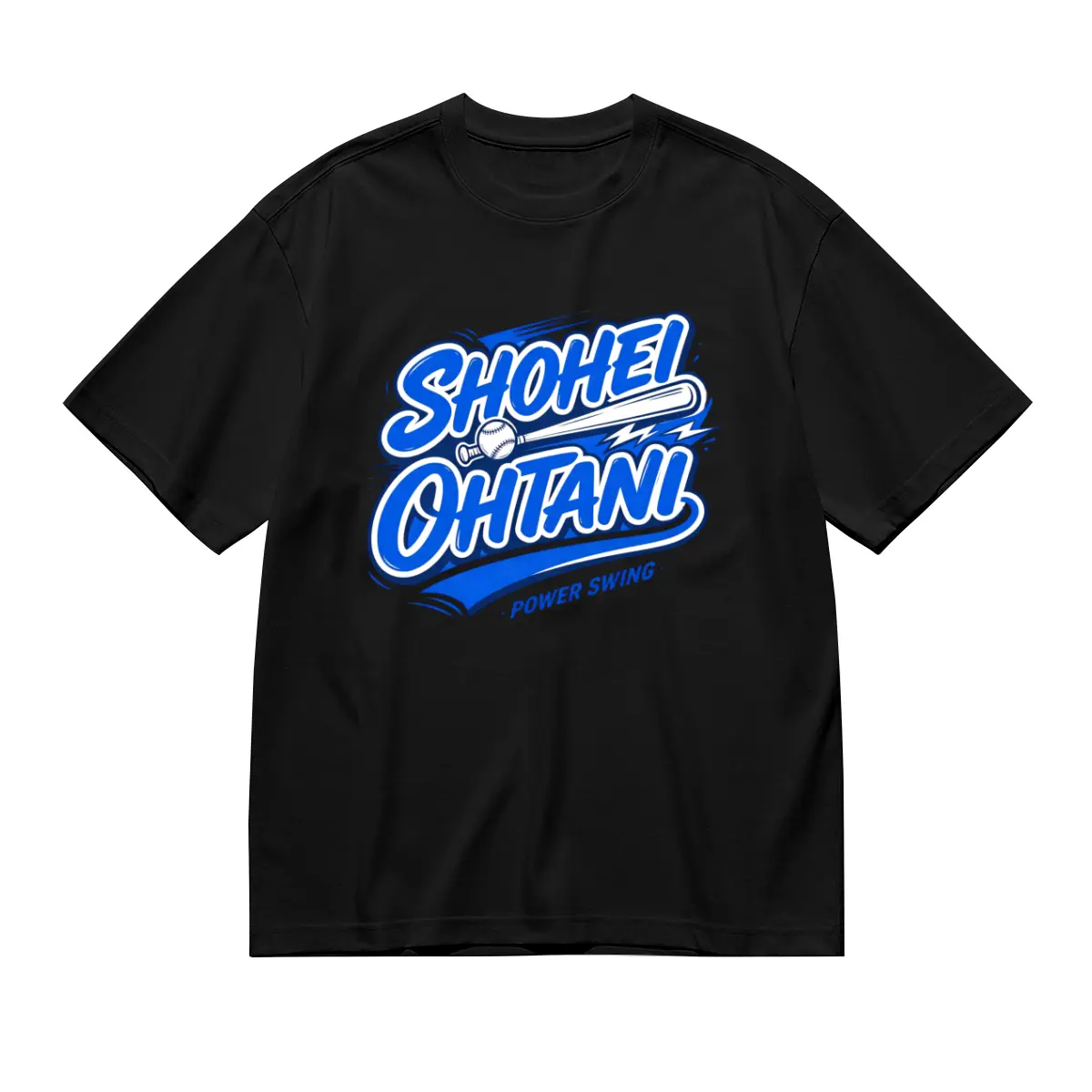 Ohtani baseball short-sleeved shirt, unisex, perfect for summer everyday wear, printed top for baseball enthusiasts. classic fit cotton round neck breathable crew casual comfortable vintage logo black t-shirt sleeve game day fan