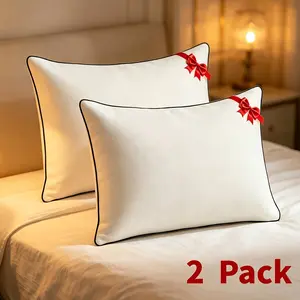 2 Pack Luxurious Hotel Queen Size Bed Pillows, Ultra Supportive High Rebound Super Soft Down Alternative Filled Pillows, Perfect for Sleeping, Home Gift & Room Decor