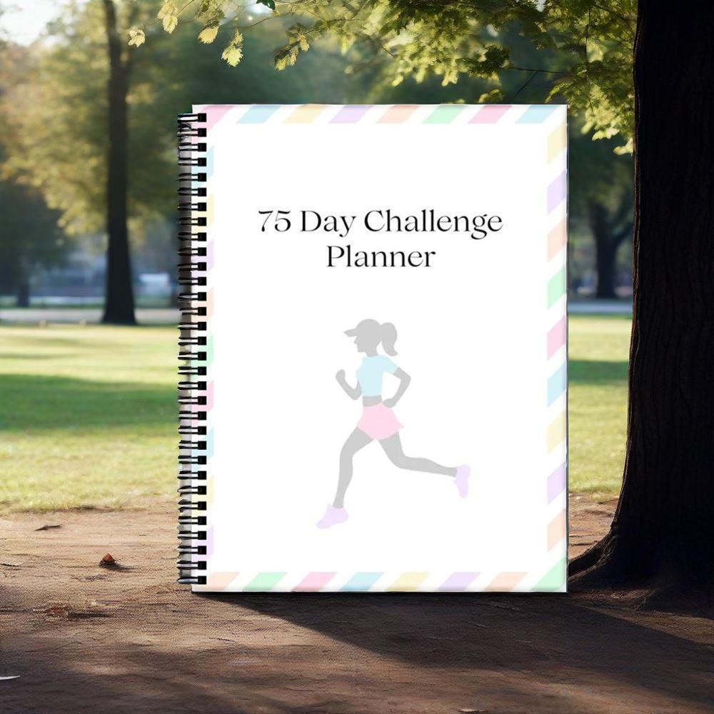 75-day Challenge Planner, 1pc Running Themed Planner Notebook, Personal Organizer for Home Office School, Weekly Planner, Productivity Planner, Spiral Bound Planner, Planner Calendar, Office Stationery & Supplies