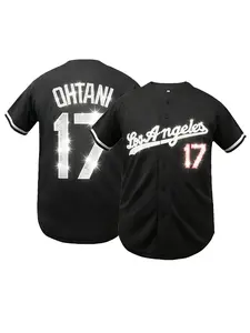Bling LA 17 Rhinestone Baseball Jersey