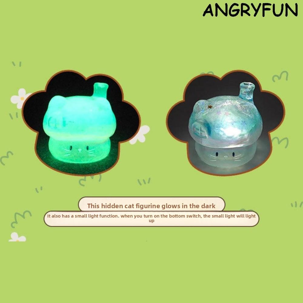 ANGRYFUN Cat Fantasy Mushroom Series Blind Box Figure – Cute Siamese Cat Collectible Mini Figurine, Desk Display Gift for Girls and Collectors